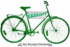 Vihreä Eko polkupyörä yrityskuva